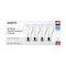 Satco 8W A19 LED Lamp, Clear, 5000K, Medium Base, 120V, 4-Pack, 4PK S12465 - alternate 5